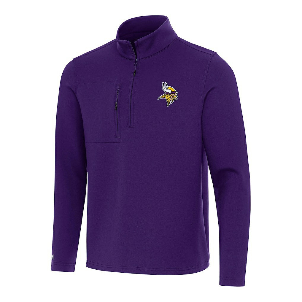 Minnesota Vikings Antigua Insider Quarter-Zip Pullover Top - Purple on sale