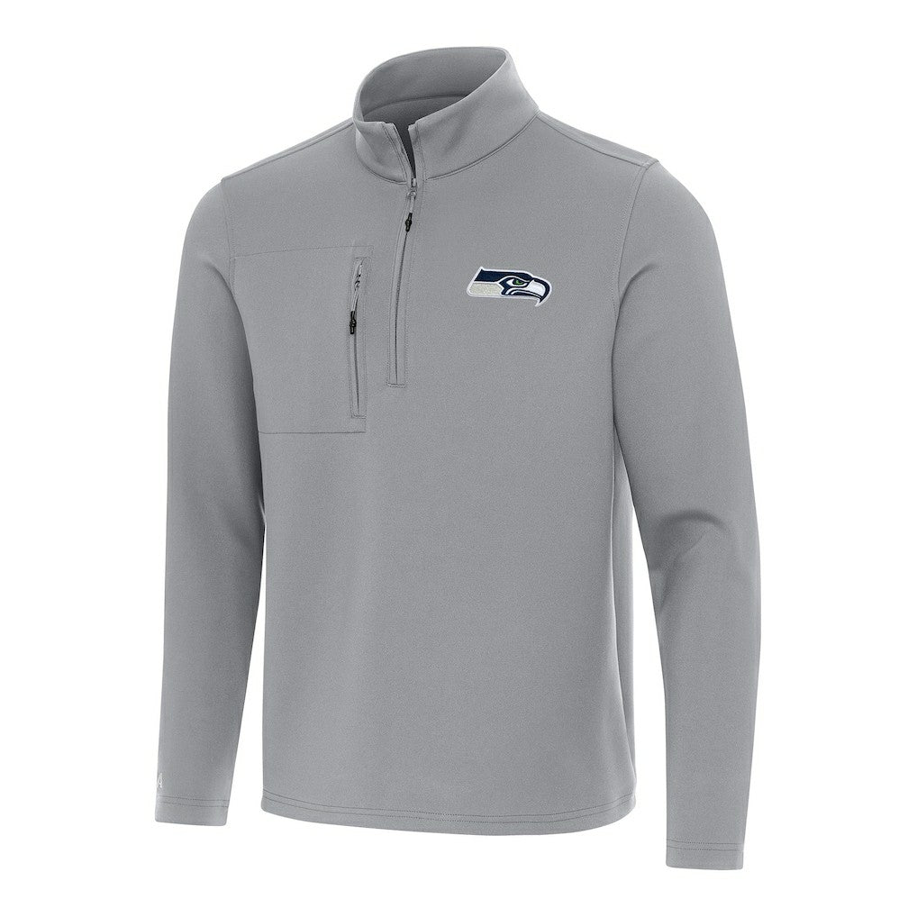 Seattle Seahawks Antigua Insider Quarter-Zip Pullover Top - Gray for sale