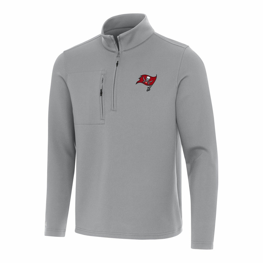 Tampa Bay Buccaneers Antigua Insider Quarter-Zip Pullover Top - Gray sale