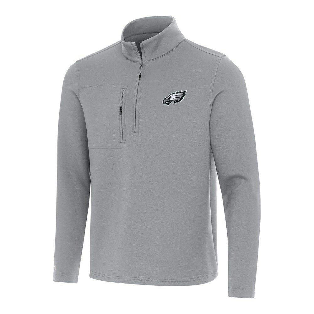 Philadelphia Eagles Antigua Insider Quarter-Zip Pullover Top - Gray online
