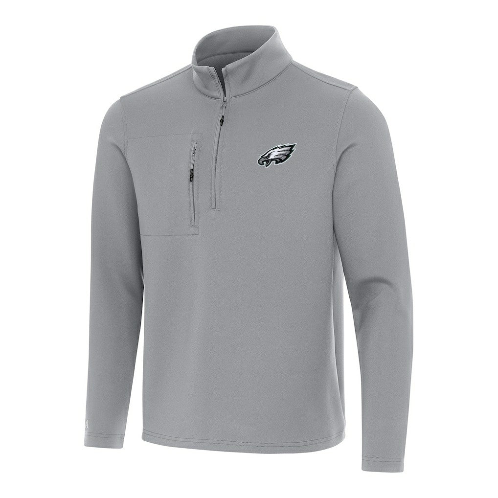 Philadelphia Eagles Antigua Insider Quarter-Zip Pullover Top - Gray online