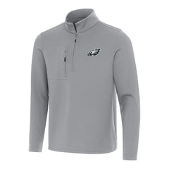 Philadelphia Eagles Antigua Insider Quarter-Zip Pullover Top - Gray online