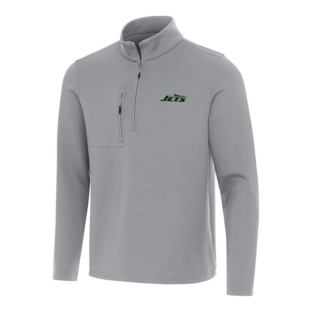 New York Jets Antigua Insider Quarter-Zip Pullover Top - Gray discount