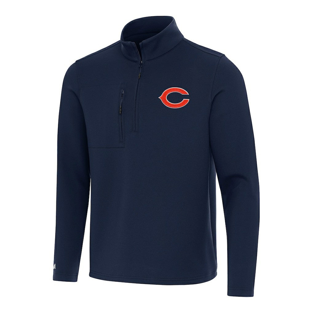Chicago Bears Antigua Insider Quarter-Zip Pullover Top - Navy sale