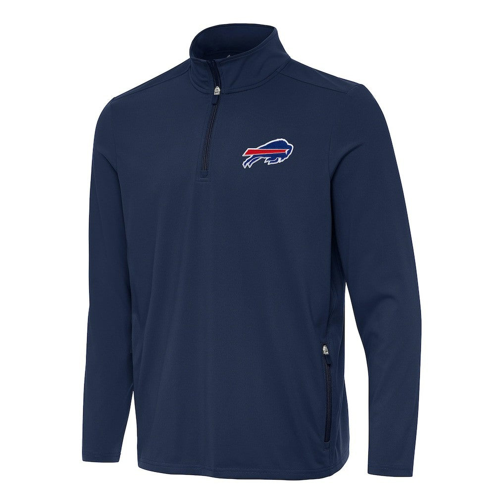 Buffalo Bills Antigua Perilous Quarter-Zip Pullover Top - Navy sale