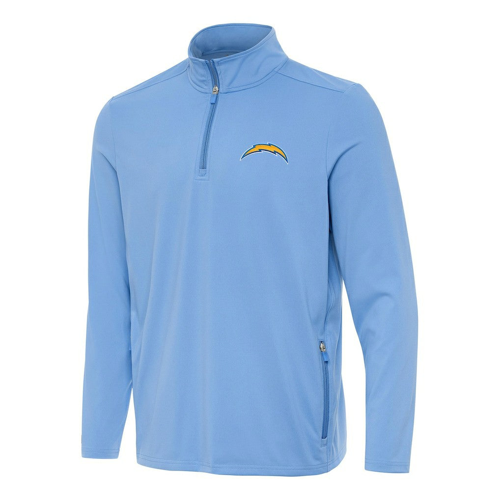 Los Angeles Chargers Antigua Perilous Quarter-Zip Pullover Top - Powder Blue sale