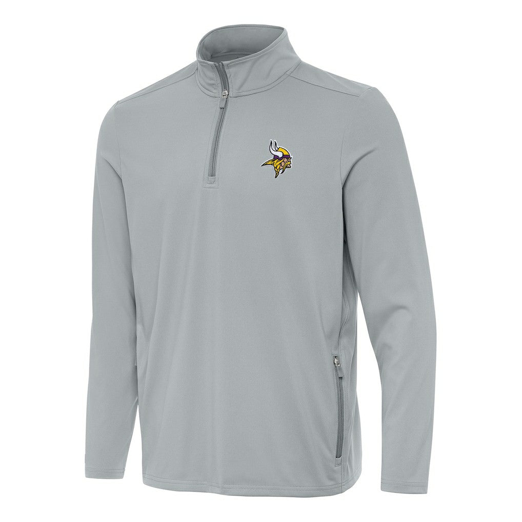 Minnesota Vikings Antigua Perilous Quarter-Zip Pullover Top - Gray outlet
