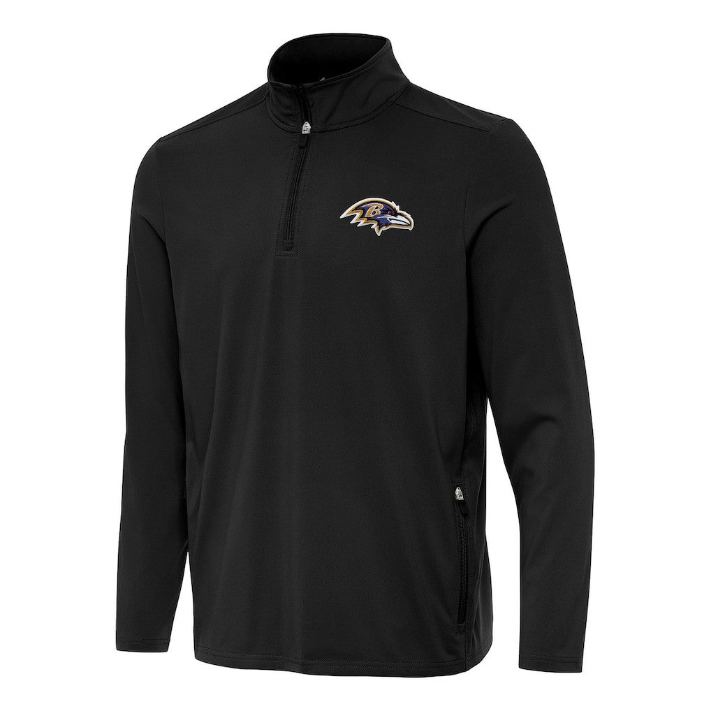 Baltimore Ravens Antigua Perilous Quarter-Zip Pullover Top - Black for sale