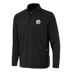 Pittsburgh Steelers Antigua Perilous Quarter-Zip Pullover Top - Black cheap