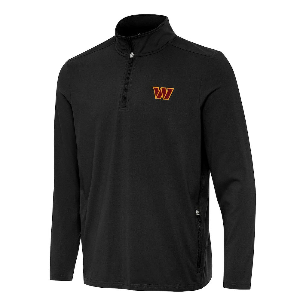 Washington Commanders Antigua Perilous Quarter-Zip Pullover Top - Black online