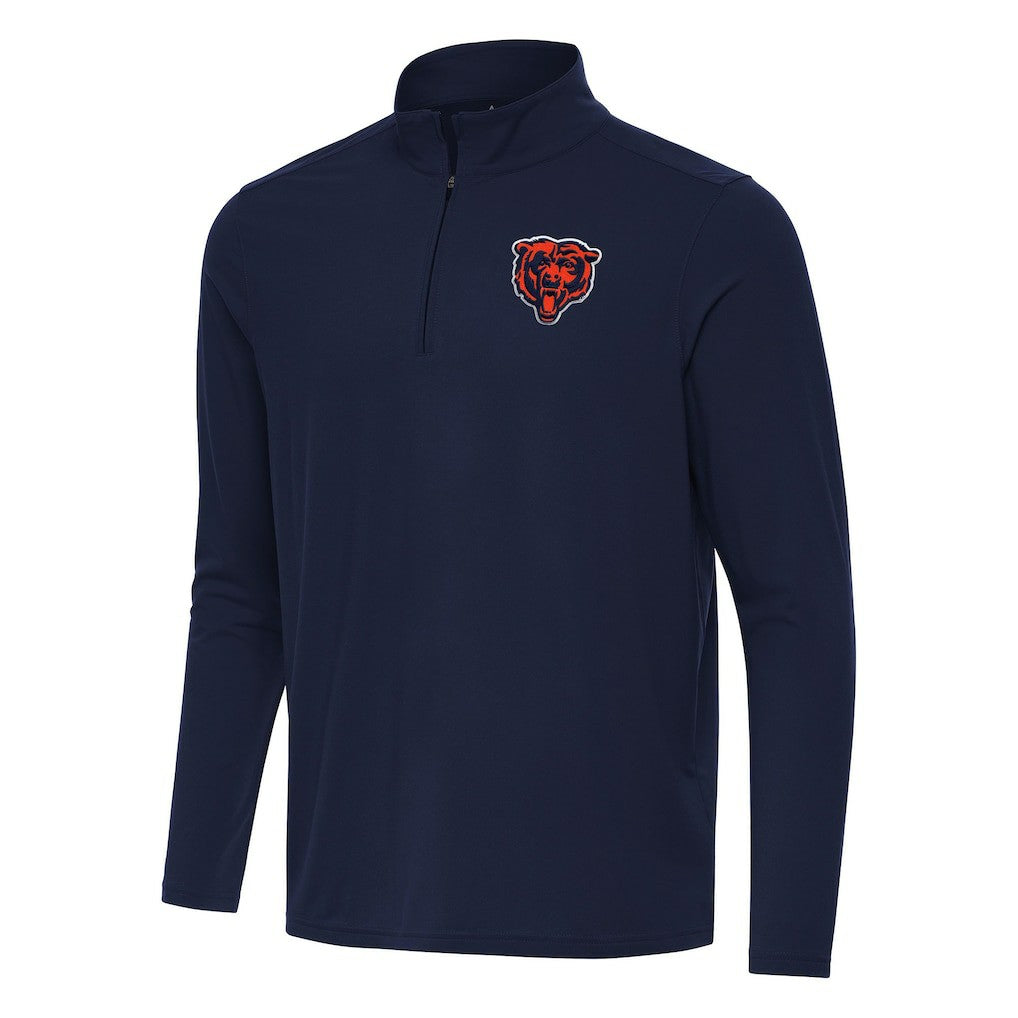 Chicago Bears Antigua Intent Quarter-Zip Pullover Top - Navy online