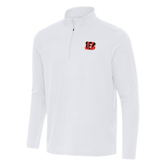 Cincinnati Bengals Antigua Intent Quarter-Zip Pullover Top - White online