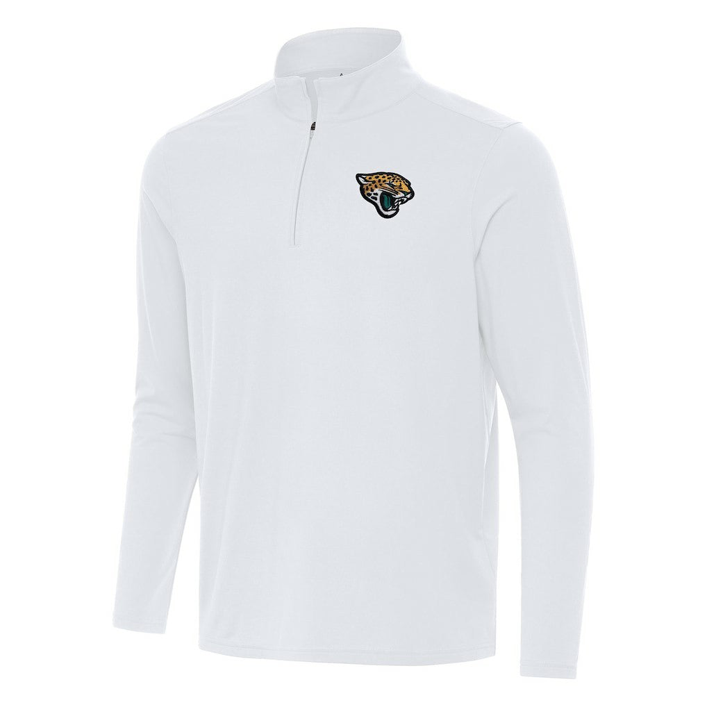 Jacksonville Jaguars Antigua Intent Quarter-Zip Pullover Top - White for sale