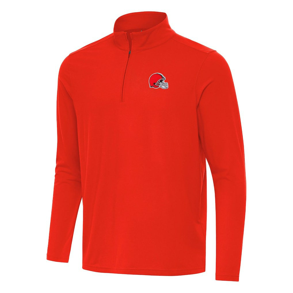 Cleveland Browns Antigua Intent Quarter-Zip Pullover Top - Orange outlet