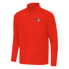 Cleveland Browns Antigua Intent Quarter-Zip Pullover Top - Orange outlet