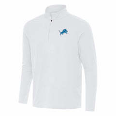 Detroit Lions Antigua Intent Quarter-Zip Pullover Top - White on sale