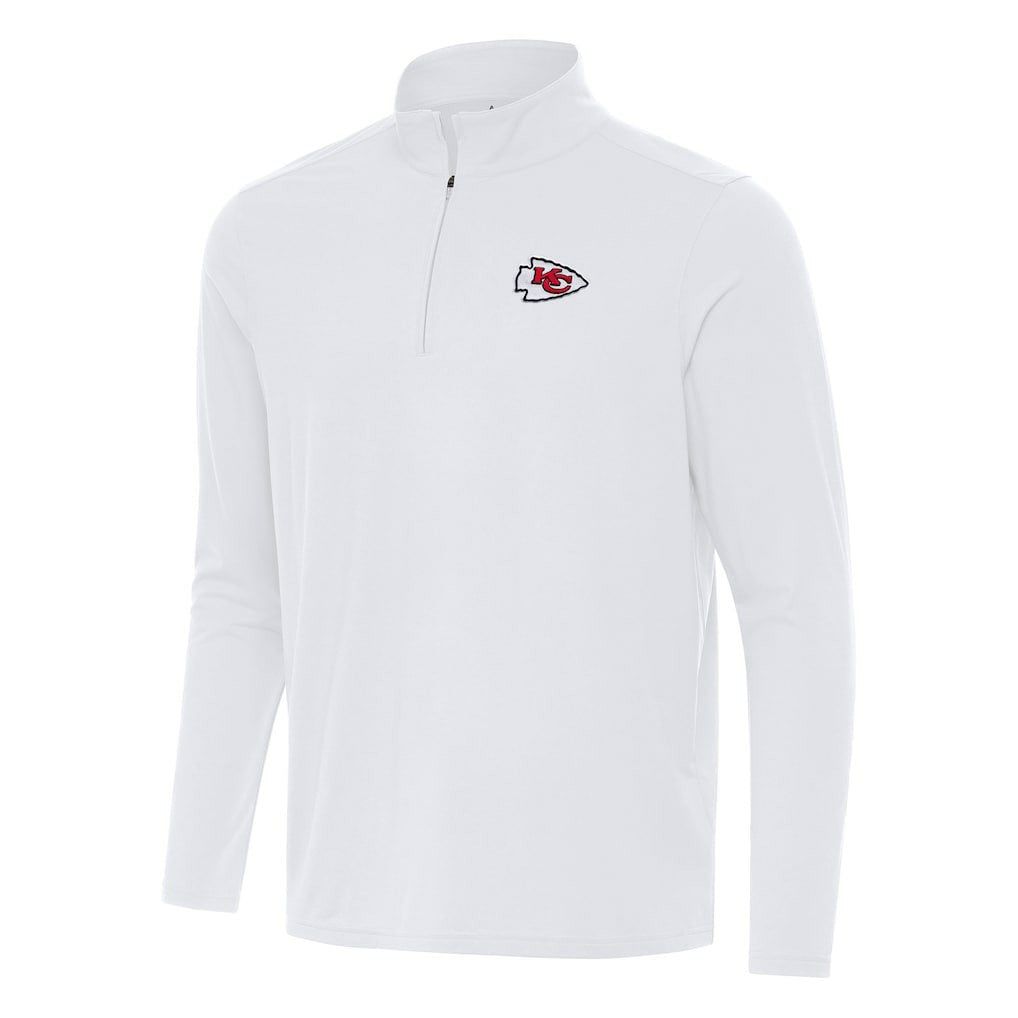 Kansas City Chiefs Antigua Intent Quarter-Zip Pullover Top - White online