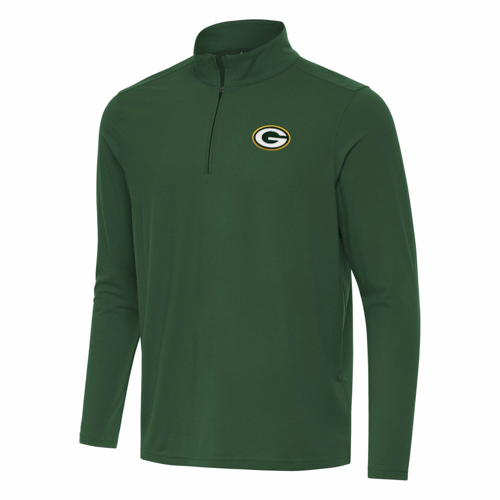 Green Bay Packers Antigua Intent Quarter-Zip Pullover Top - Green on sale