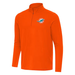 Miami Dolphins Antigua Intent Quarter-Zip Pullover Top - Orange outlet