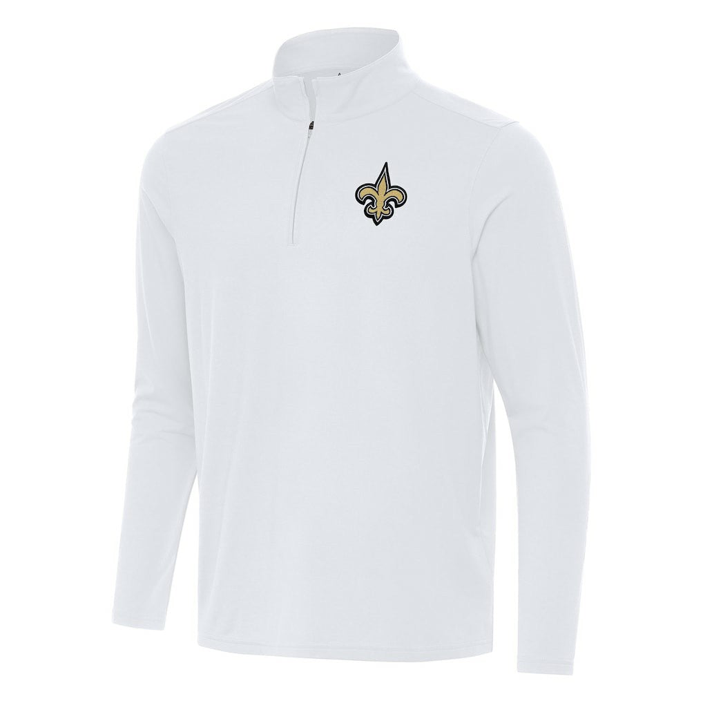 New Orleans Saints Antigua Intent Quarter-Zip Pullover Top - White online