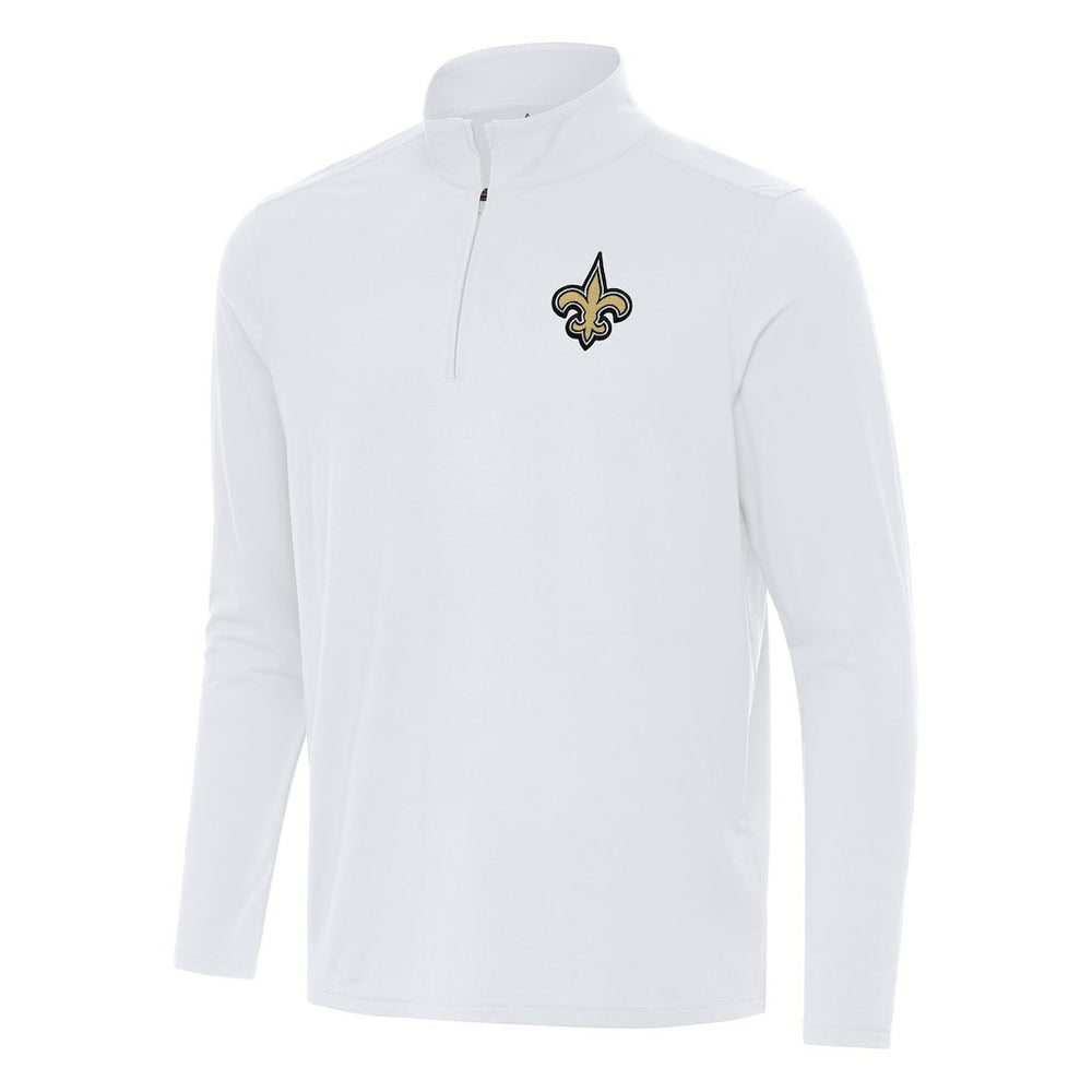 New Orleans Saints Antigua Intent Quarter-Zip Pullover Top - White online