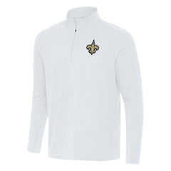 New Orleans Saints Antigua Intent Quarter-Zip Pullover Top - White online