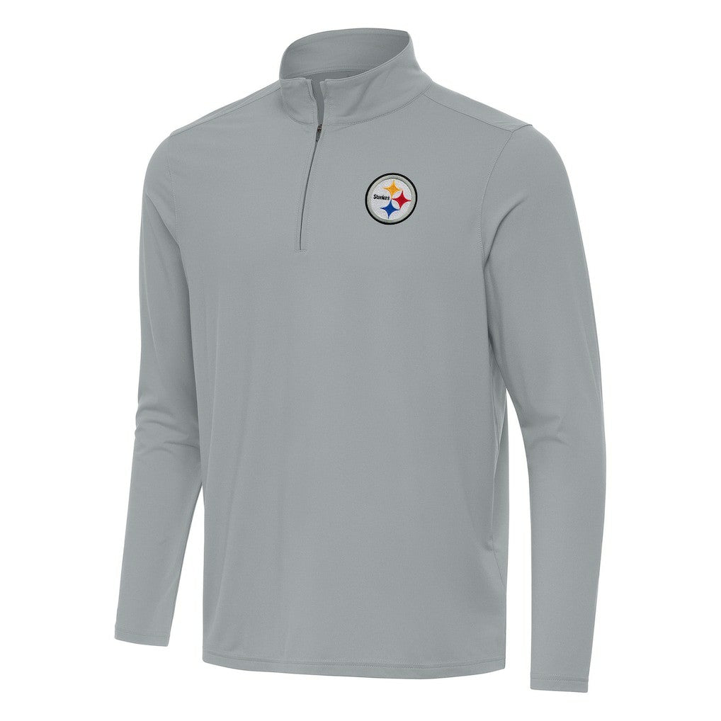 Pittsburgh Steelers Antigua Intent Quarter-Zip Pullover Top - Gray on sale