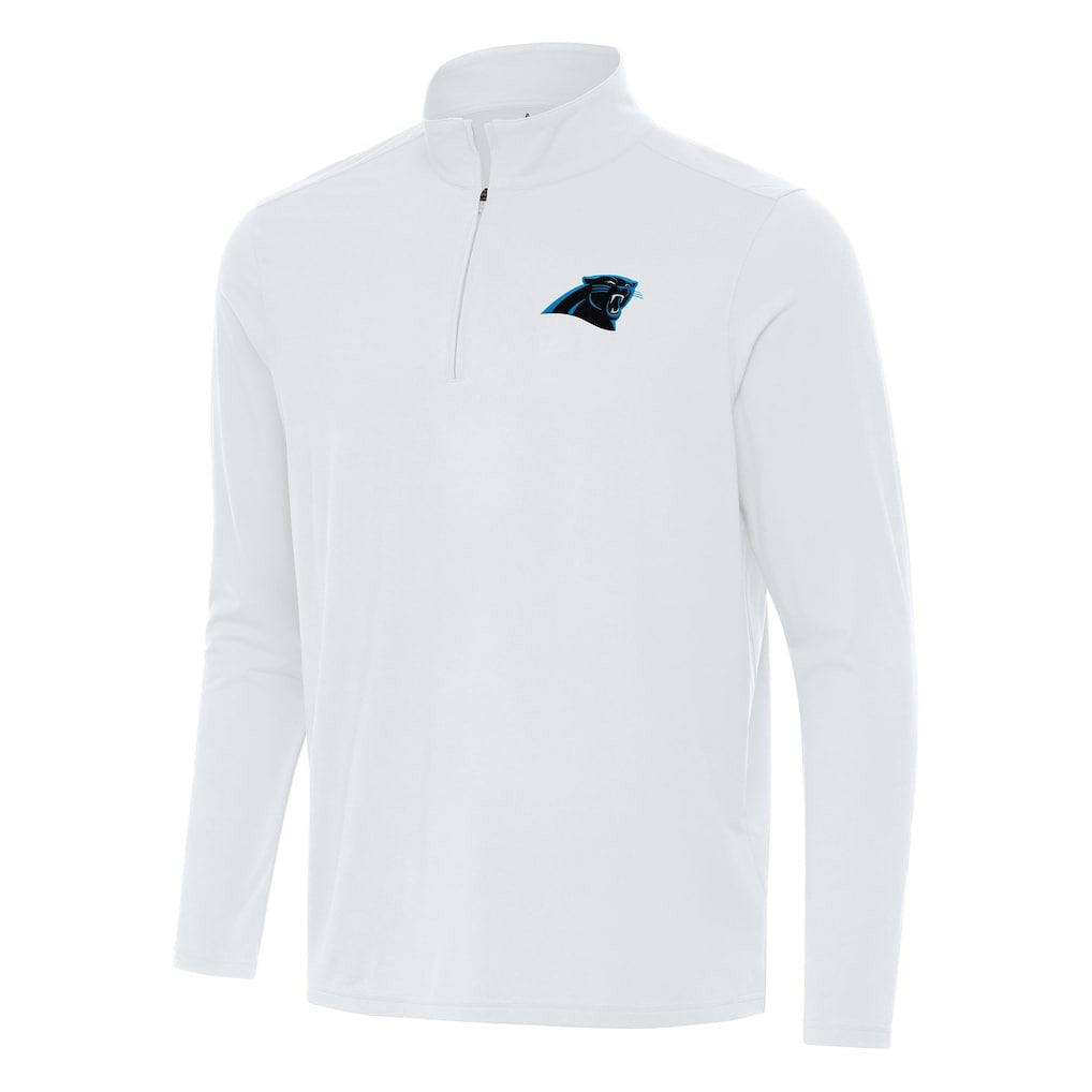 Carolina Panthers Antigua Intent Quarter-Zip Pullover Top - White discount