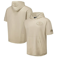 San Francisco 49ers Pro Standard Neutrals Capsule Short Sleeve Pullover Hoodie - Tan for sale