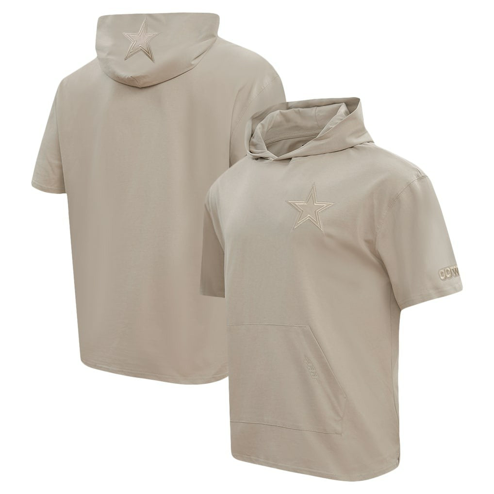 Dallas Cowboys Pro Standard Neutrals Capsule Short Sleeve Pullover Hoodie - Tan sale