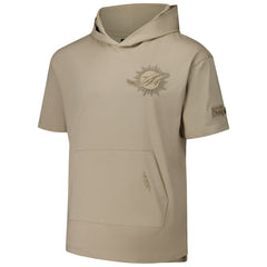 Miami Dolphins Pro Standard Neutrals Capsule Short Sleeve Pullover Hoodie - Tan discount