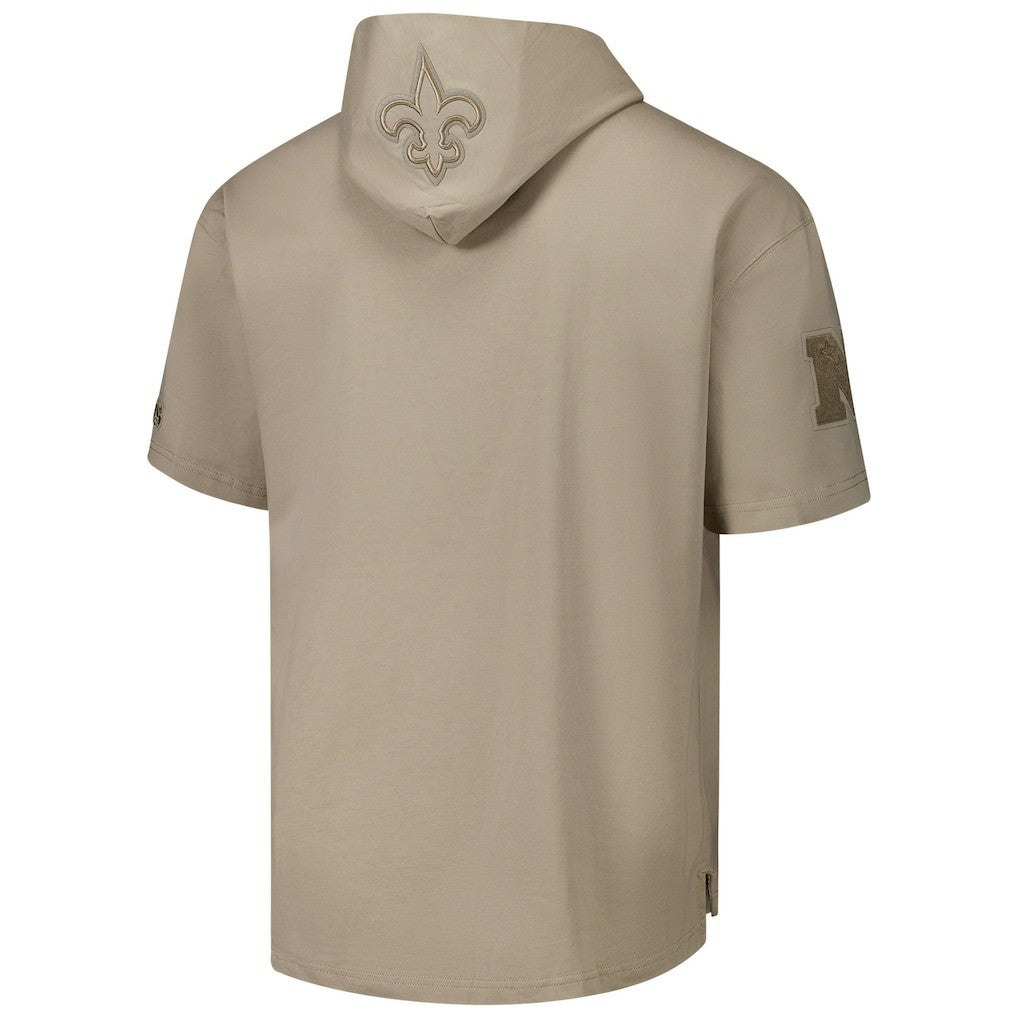 New Orleans Saints Pro Standard Neutrals Capsule Short Sleeve Pullover Hoodie - Tan outlet