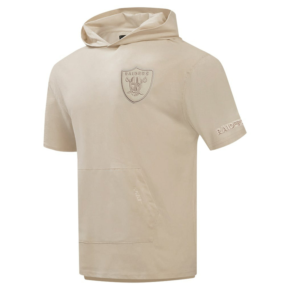 Las Vegas Raiders Pro Standard Neutrals Capsule Short Sleeve Pullover Hoodie - Tan discount