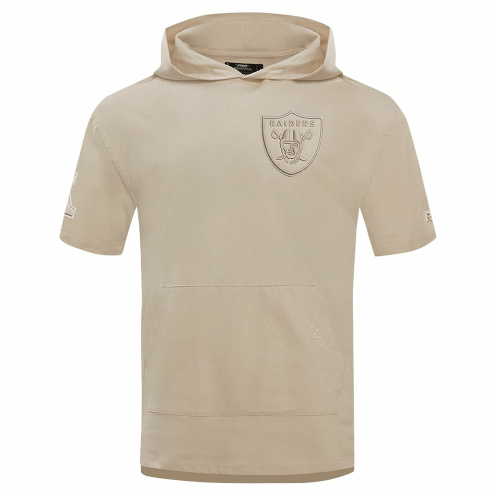 Las Vegas Raiders Pro Standard Neutrals Capsule Short Sleeve Pullover Hoodie - Tan discount