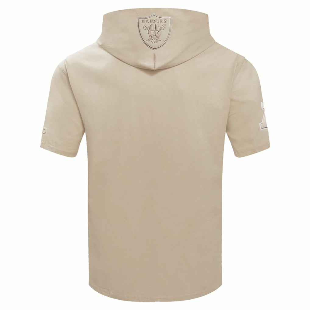 Las Vegas Raiders Pro Standard Neutrals Capsule Short Sleeve Pullover Hoodie - Tan discount
