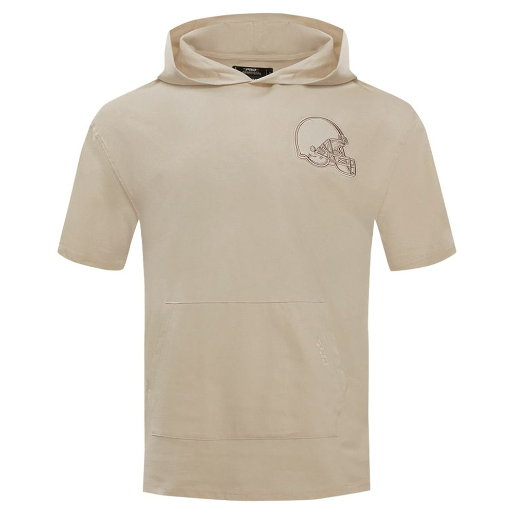 Cleveland Browns Pro Standard Neutrals Capsule Short Sleeve Pullover Hoodie - Tan sale