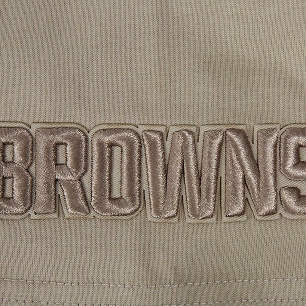 Cleveland Browns Pro Standard Neutrals Capsule Short Sleeve Pullover Hoodie - Tan sale