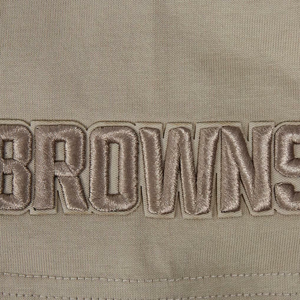 Cleveland Browns Pro Standard Neutrals Capsule Short Sleeve Pullover Hoodie - Tan sale