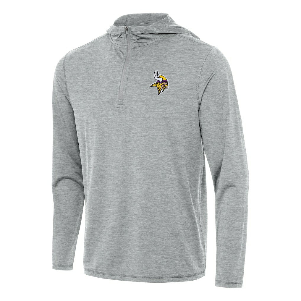 Minnesota Vikings Antigua Tidy Quarter-Zip Pullover Hoodie - Heather Gray outlet