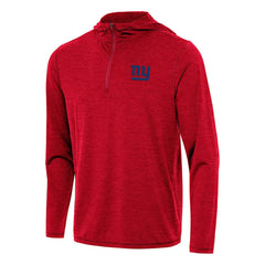 New York Giants Antigua Tidy Quarter-Zip Pullover Hoodie - Heather Red on sale