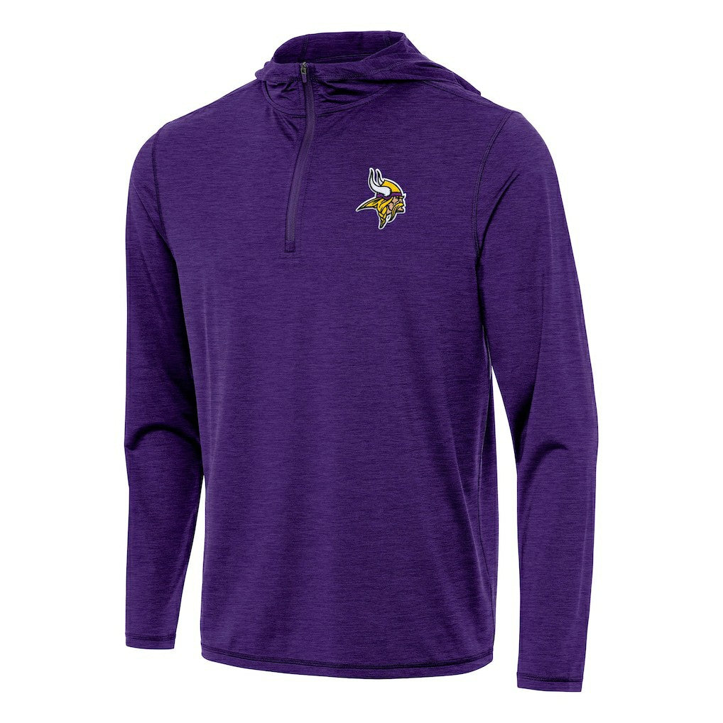 Minnesota Vikings Antigua Tidy Quarter-Zip Pullover Hoodie - Heather Purple outlet