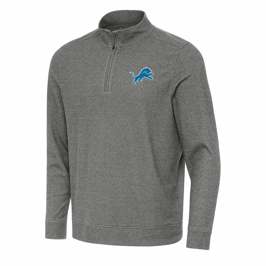 Detroit Lions Antigua Subtle Quarter-Zip Top - Heather Black outlet