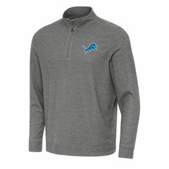 Detroit Lions Antigua Subtle Quarter-Zip Top - Heather Black outlet