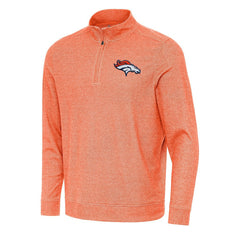 Denver Broncos Antigua Subtle Quarter-Zip Top - Heather Orange outlet