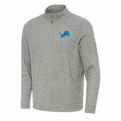 Detroit Lions Antigua Subtle Quarter-Zip Top - Heather Gray sale