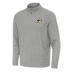 Green Bay Packers Antigua Subtle Quarter-Zip Top - Heather Gray outlet
