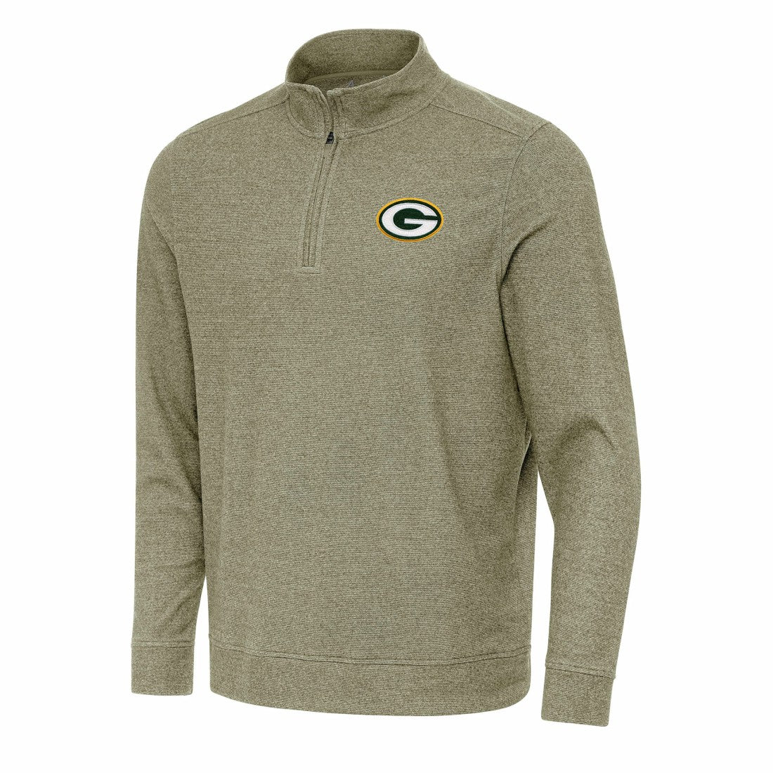 Green Bay Packers Antigua Subtle Quarter-Zip Top - Olive on sale