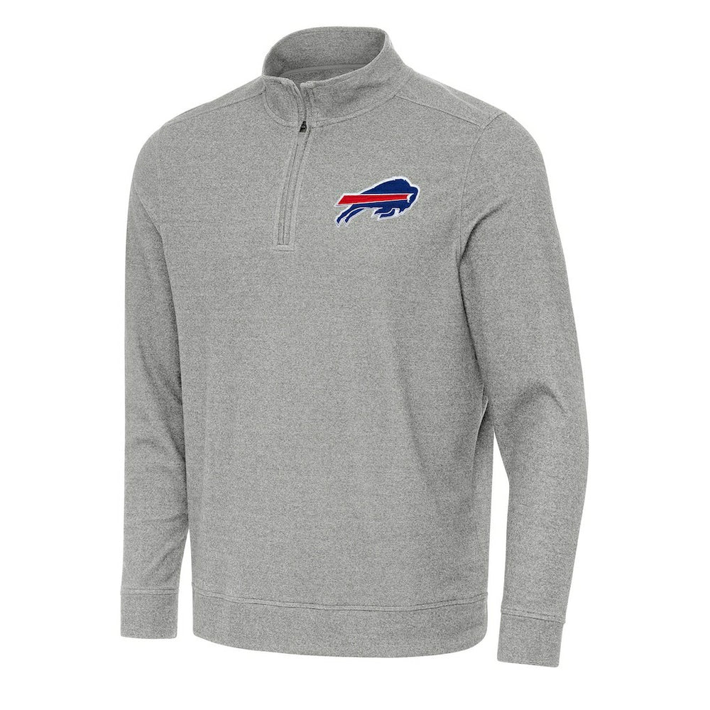 Buffalo Bills Antigua Subtle Quarter-Zip Top - Heather Gray for sale