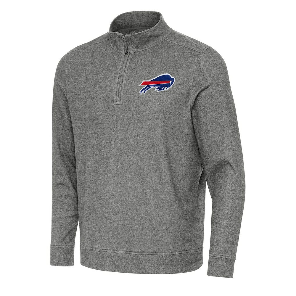 Buffalo Bills Antigua Subtle Quarter-Zip Top - Heather Black for sale