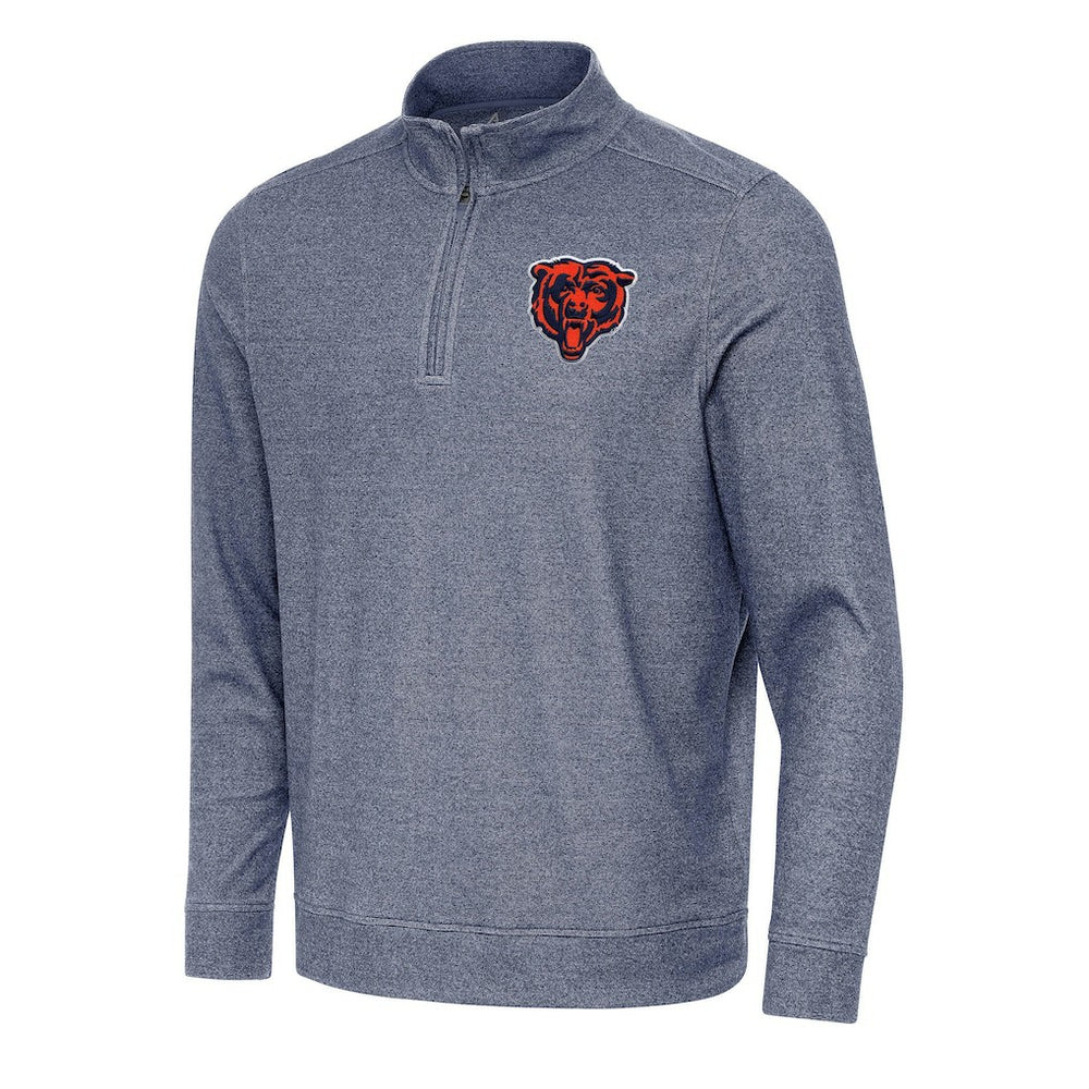 Chicago Bears Antigua Subtle Quarter-Zip Top - Heather Navy sale